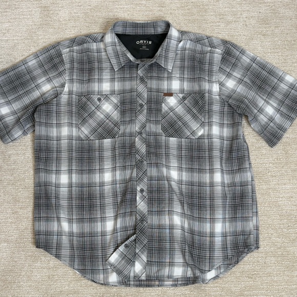 Orvis Mens Plaid Short Sleeve Button Down Shirt Bundle Size XXL Chest Pockets - Picture 14 of 15